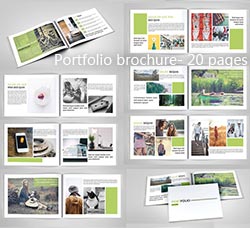 indesign模板－商业画册(通用型)：InDesign Portfolio brochure- 20 pages